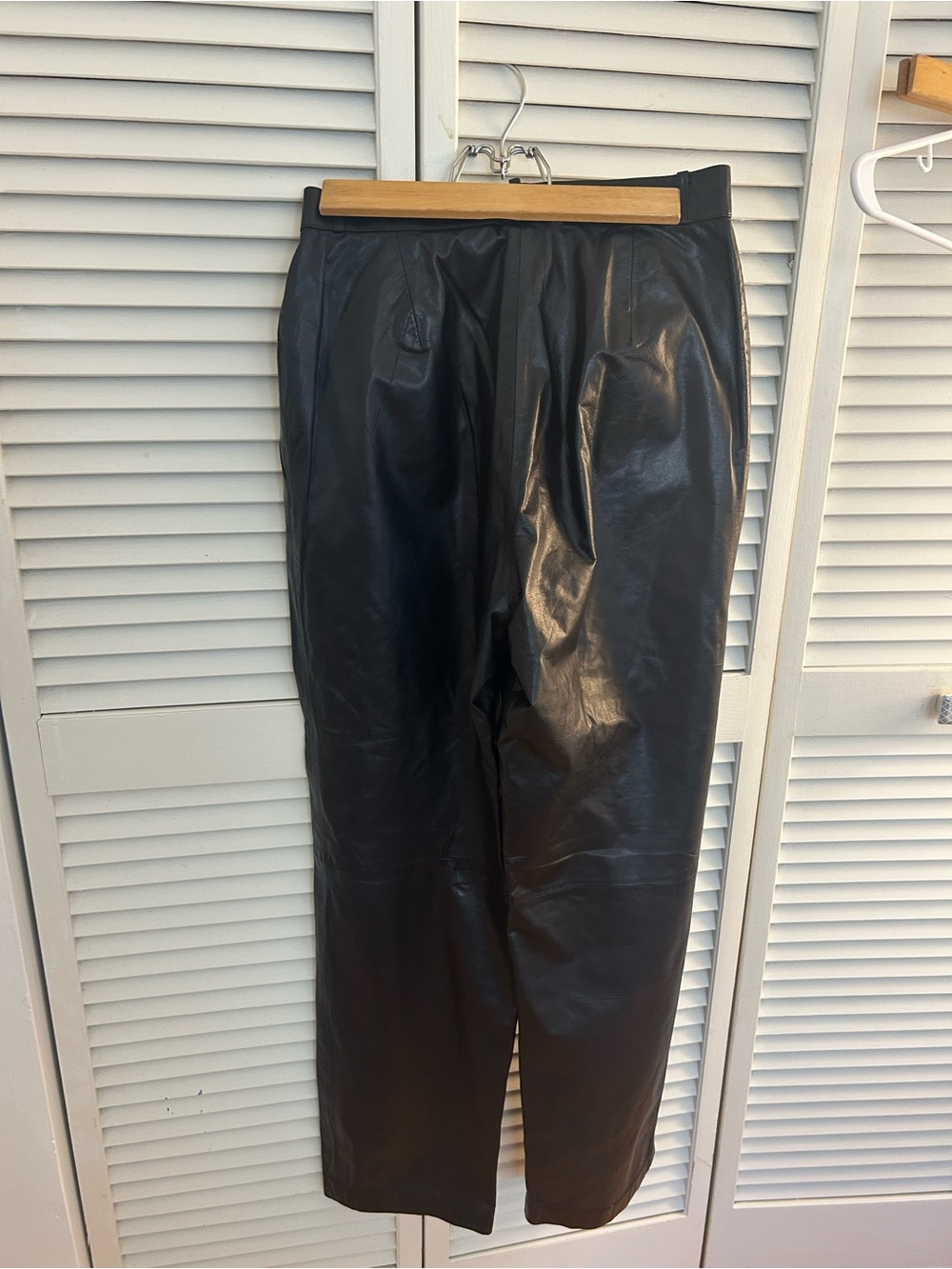 Black Genuine Leather Ladies Pants